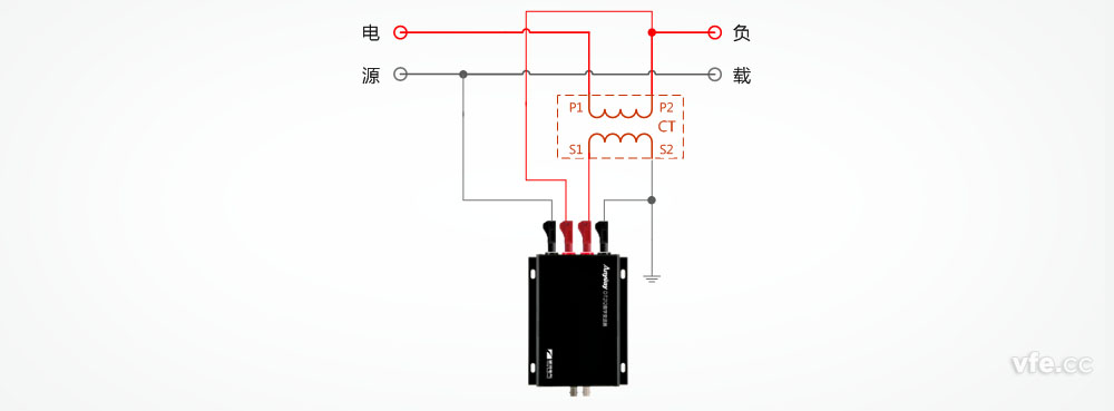 DT212數(shù)字變送器與電流互感器接線(xiàn)