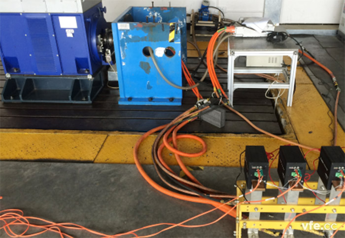 國內(nèi)某牽引電機變頻器負載現(xiàn)場測量接線示意圖 國內(nèi)某牽引電機變頻器負載現(xiàn)場測量接線示意圖