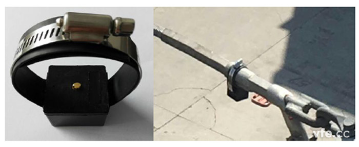 2.4G無線測溫模塊外形及安裝示意圖 2.4G無線測溫模塊外形及安裝示意圖