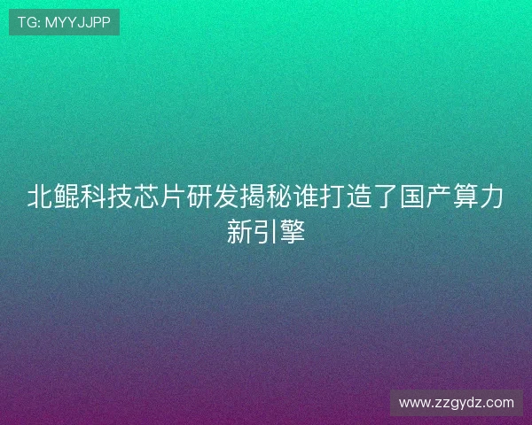 北鲲科技芯片研发揭秘谁打造了国产算力新引擎